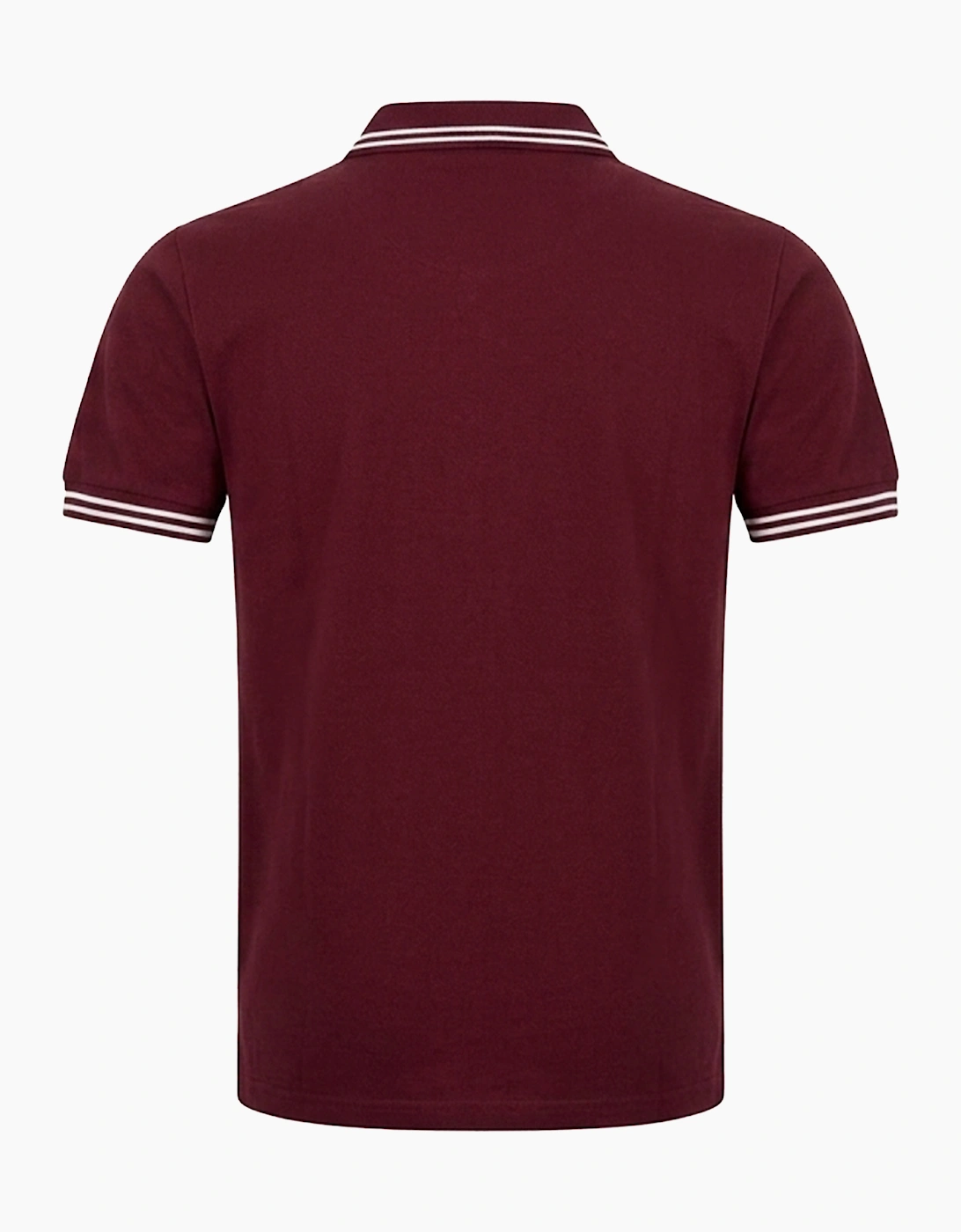 Ellesse Dioran Tipped Mens Polo Shirt Burgundy