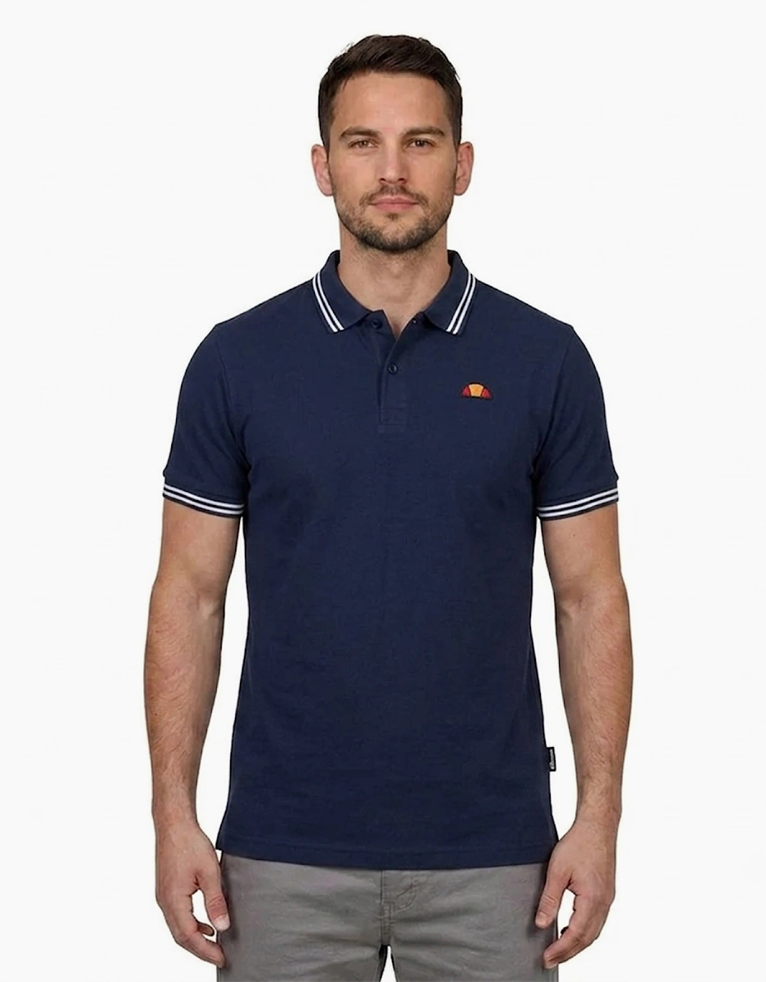 Ellesse Dioran Tipped Mens Polo Shirt Navy
