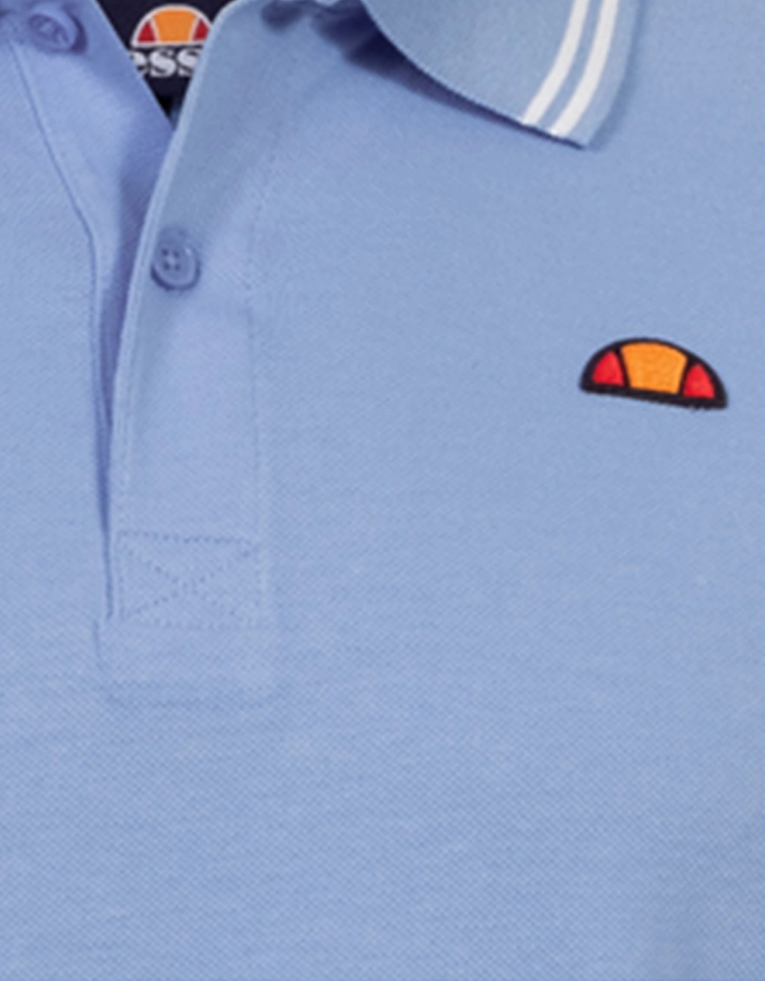 Ellesse Dioran Tipped Mens Polo Shirt Light Blue