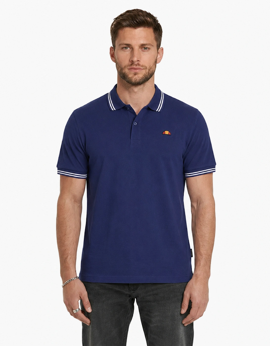 Ellesse Dioran Tipped Mens Polo Shirt Blue