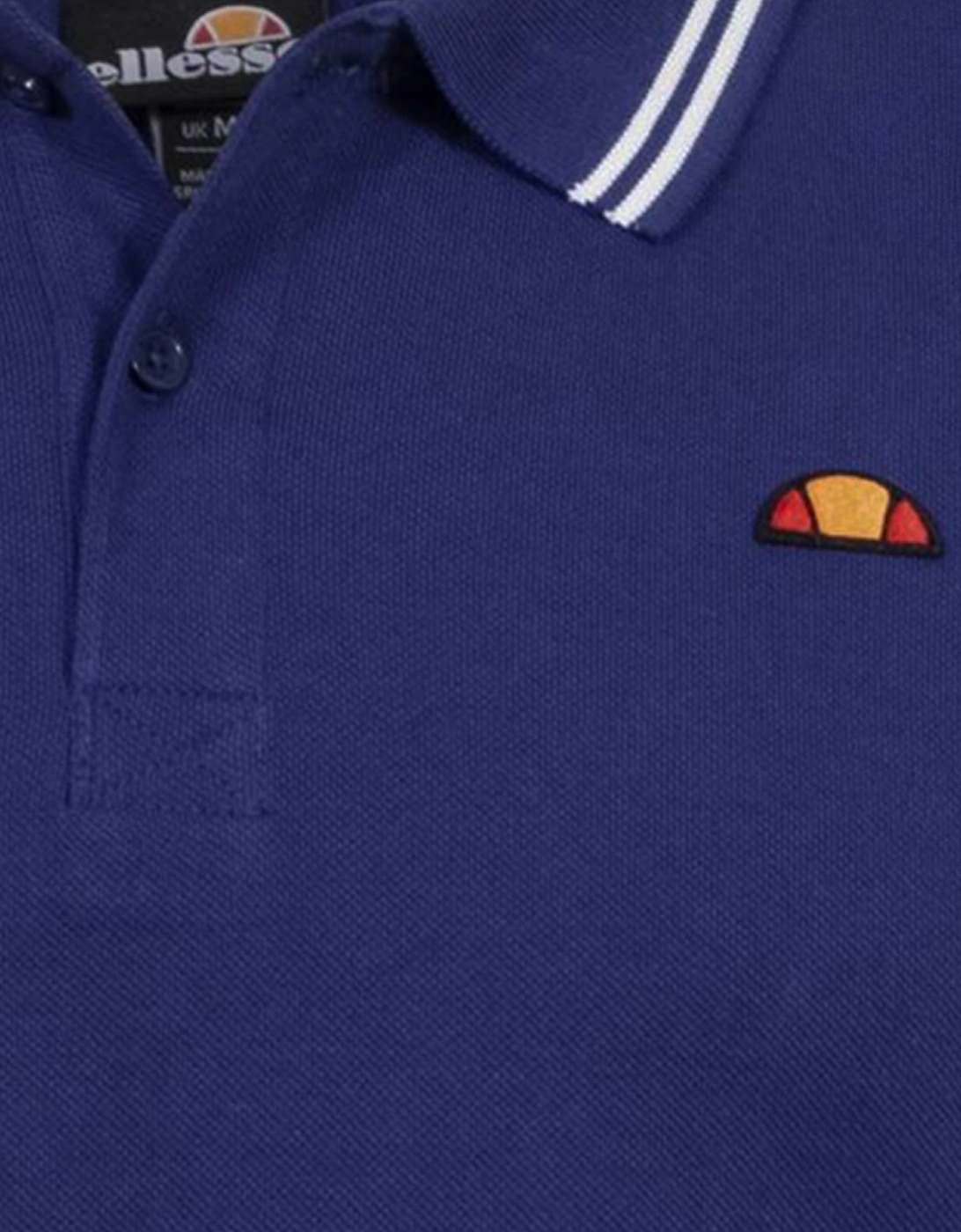 Ellesse Dioran Tipped Mens Polo Shirt Blue