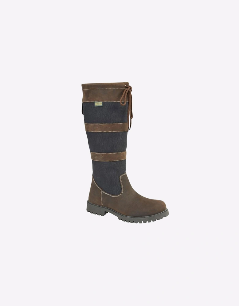 Woodland Whinfell Waterproof Tall Country Boot Womens Brown / Navy