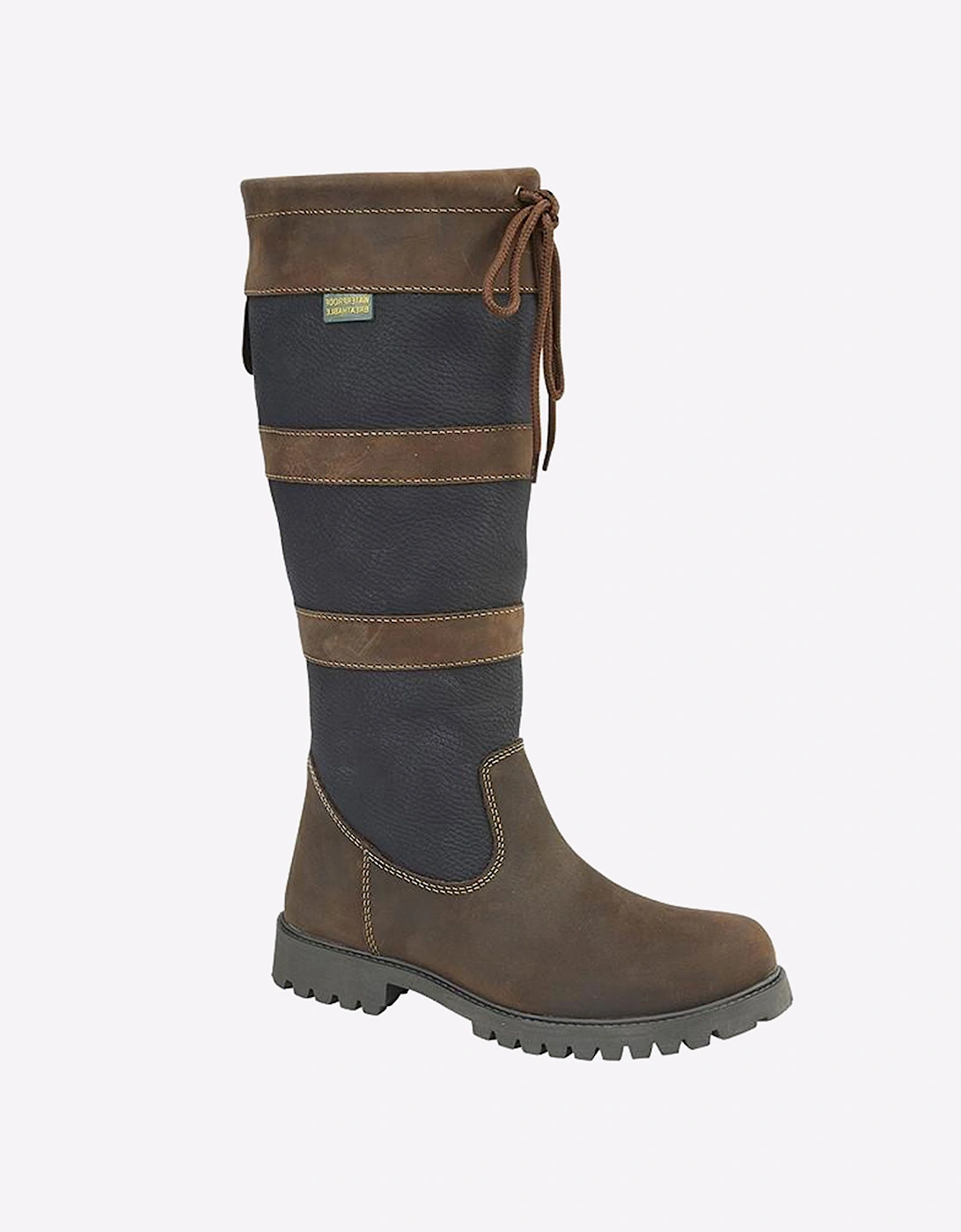 Woodland Whinfell Waterproof Tall Country Boot Womens Brown / Navy