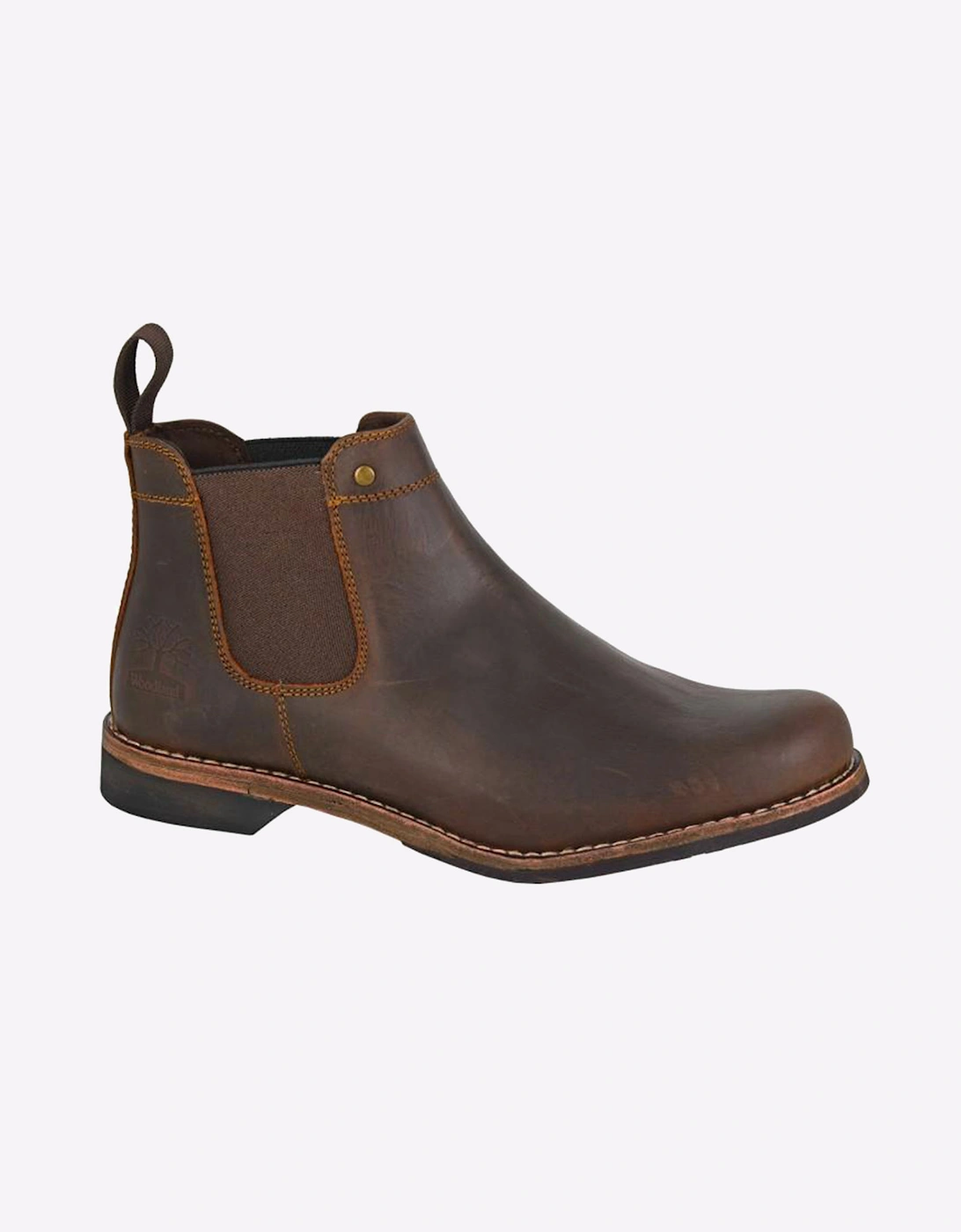 Woodland Oslo Gusset Leather Mens Brown