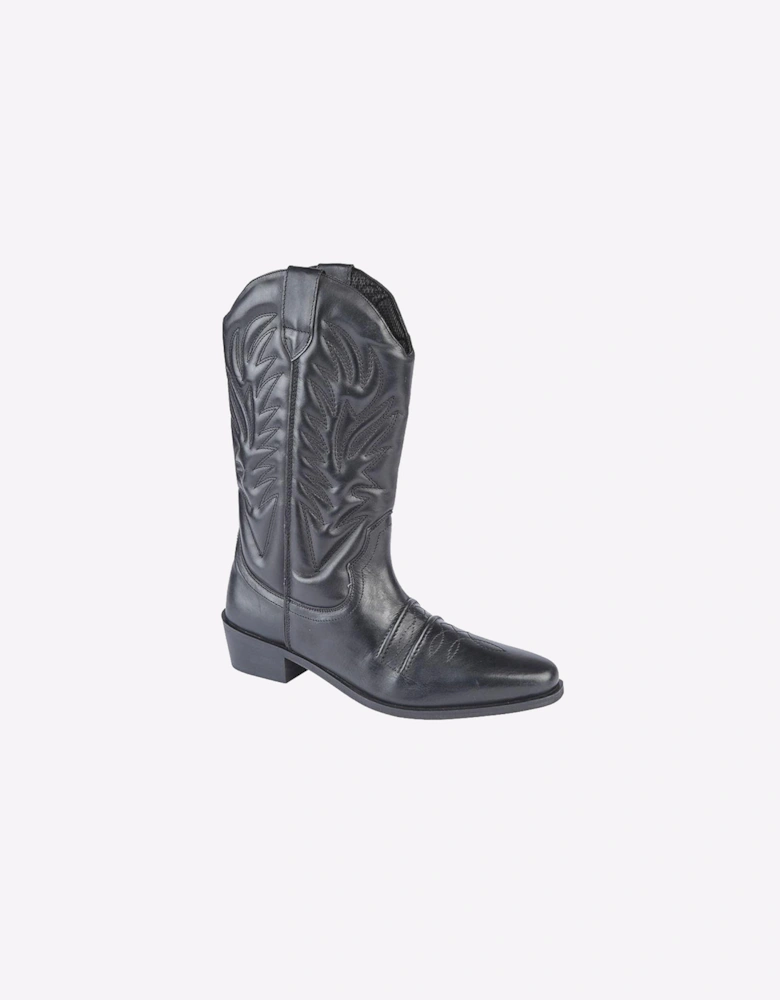 Woodland Clive Hi Western Cowboy Boots Mens Black