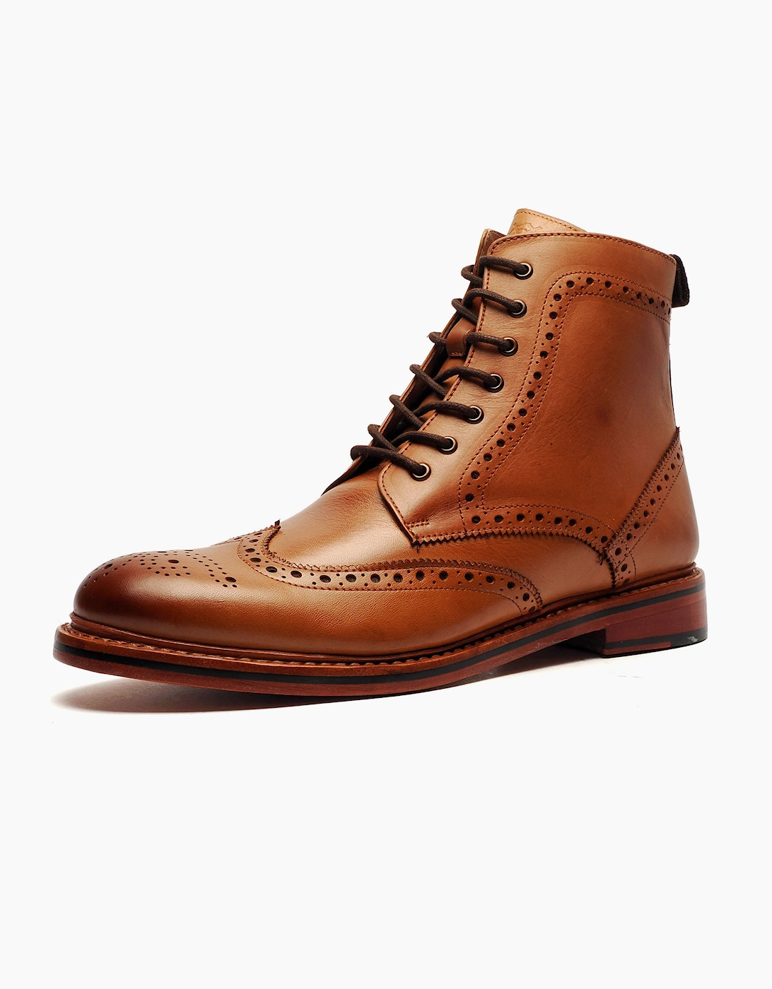 Woodland Brampton Brogue Boot Mens Tan