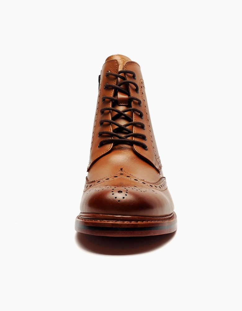 Woodland Brampton Brogue Boot Mens Tan
