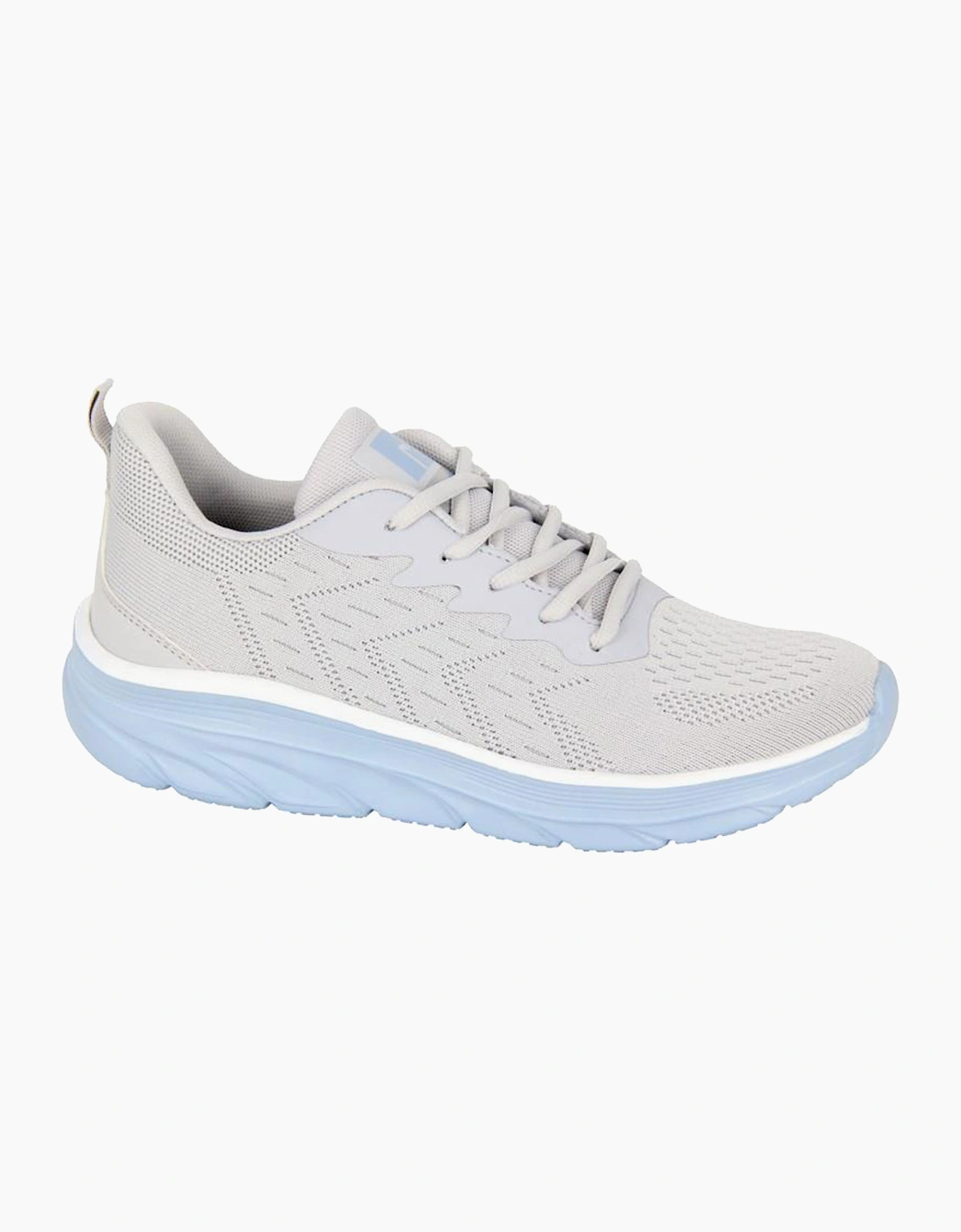 Dek Heron Memory Foam Womens Trainers Grey / Powder Blue