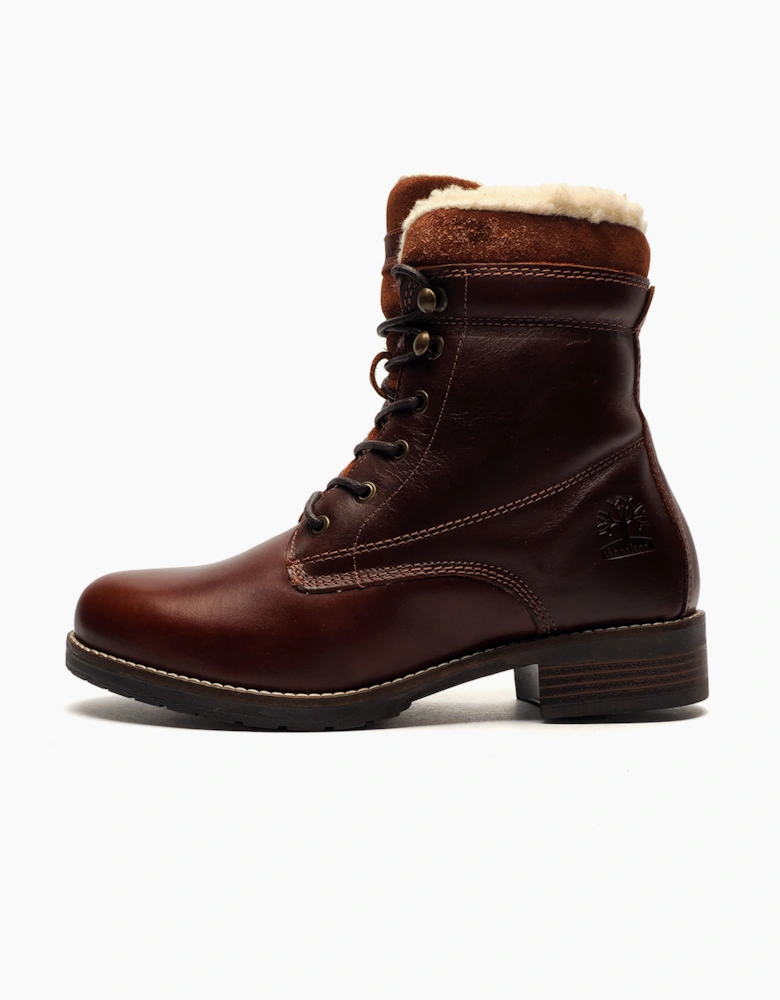 Woodland Delamere High Ankle Leather Womens Boots Brown
