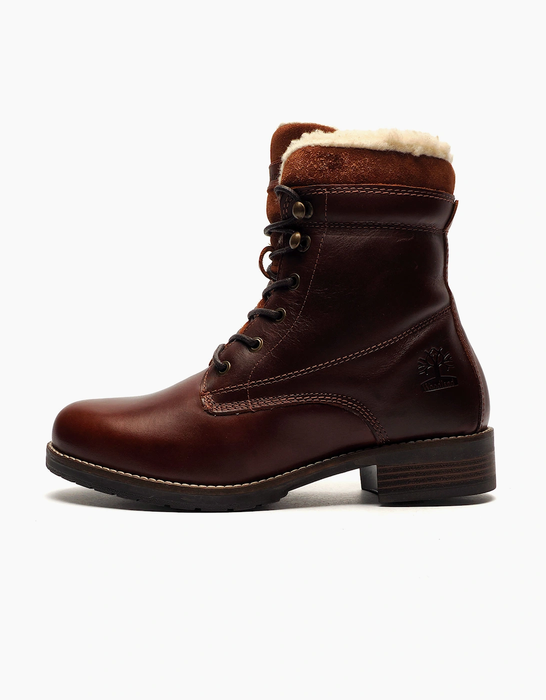 Woodland Delamere High Ankle Leather Womens Boots Brown