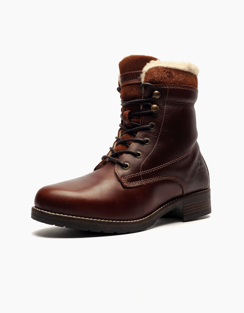 Woodland Delamere High Ankle Leather Womens Boots Brown