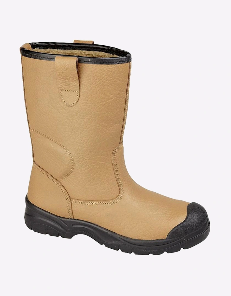 Grafters Raven Leather Safety Boots Mens Tan