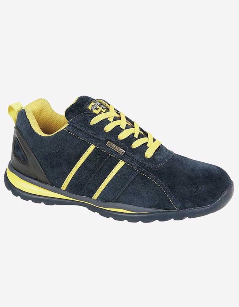 Grafters Delta Safety Trainers Mens Navy Blue/Yellow