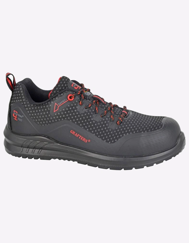 Grafters Dakota Safety Shoe Mens Black/Red