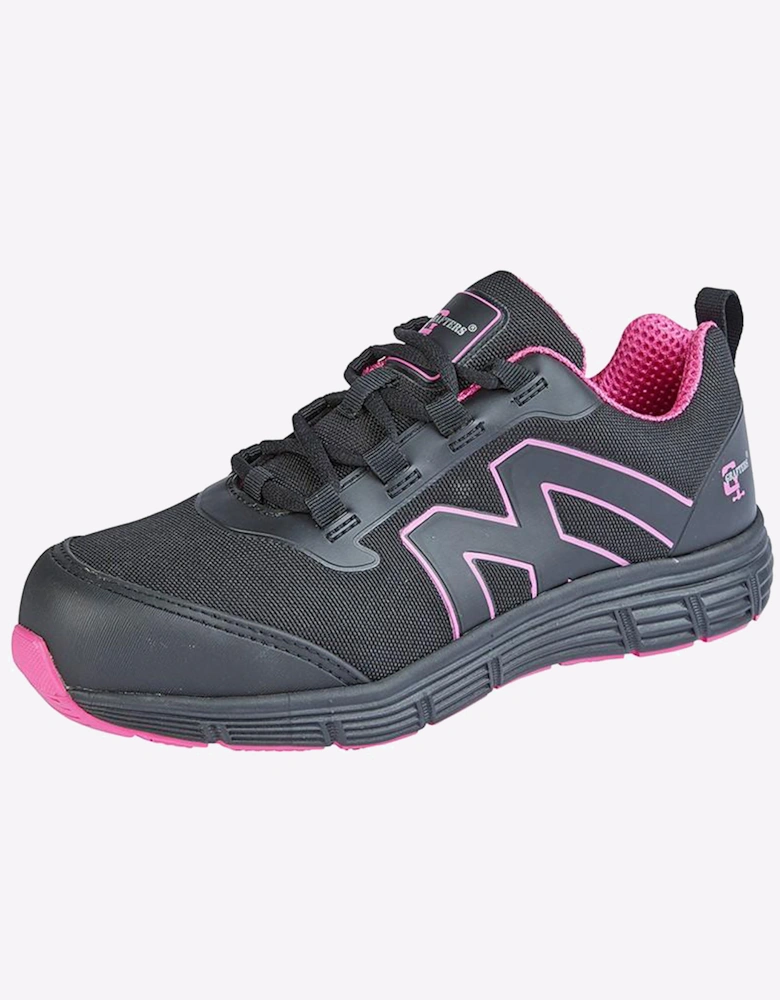 Grafters Rondeim Womens Work Trainers Black/Hot Pink