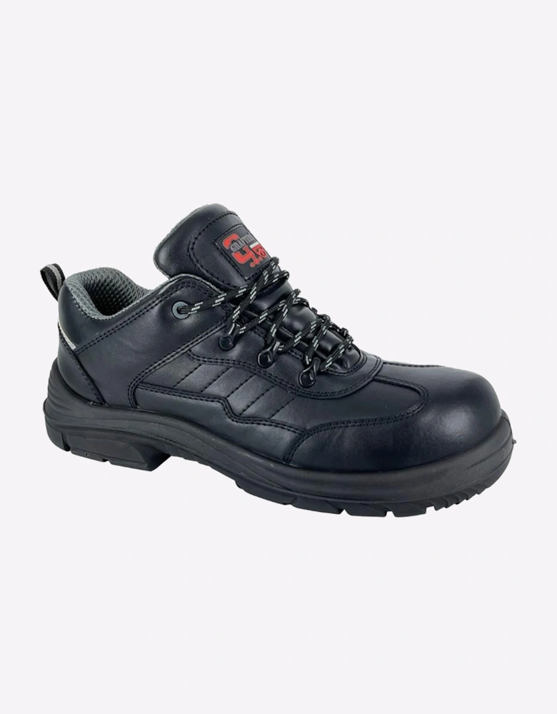 Grafters Maine Leather Safety Shoe Mens (Super Wide Fit) Black