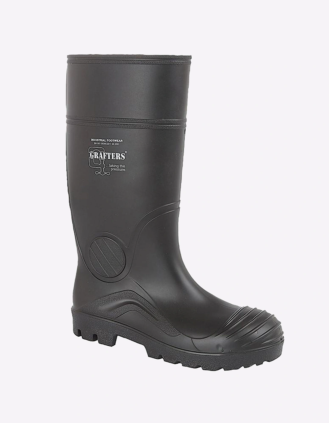 Grafters Lexington Full Length Safety Wellington Boot Mens Black