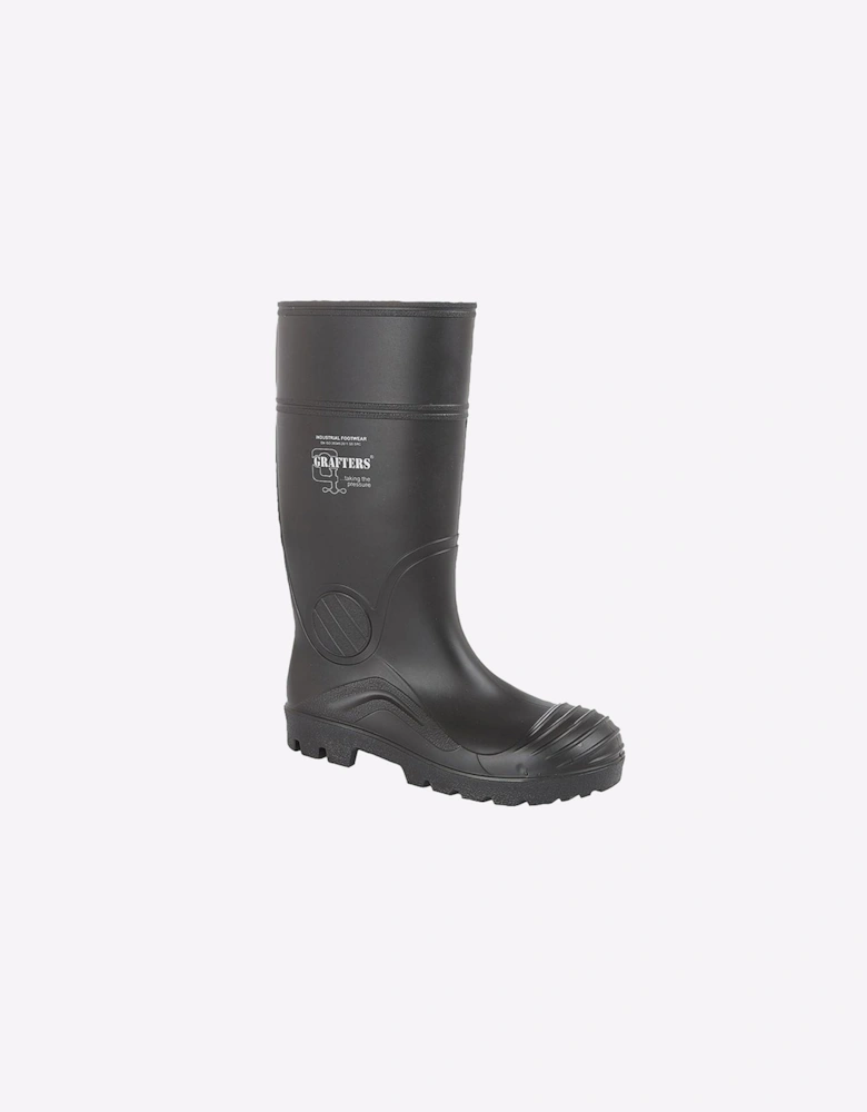 Grafters Lexington Full Length Safety Wellington Boot Mens Black