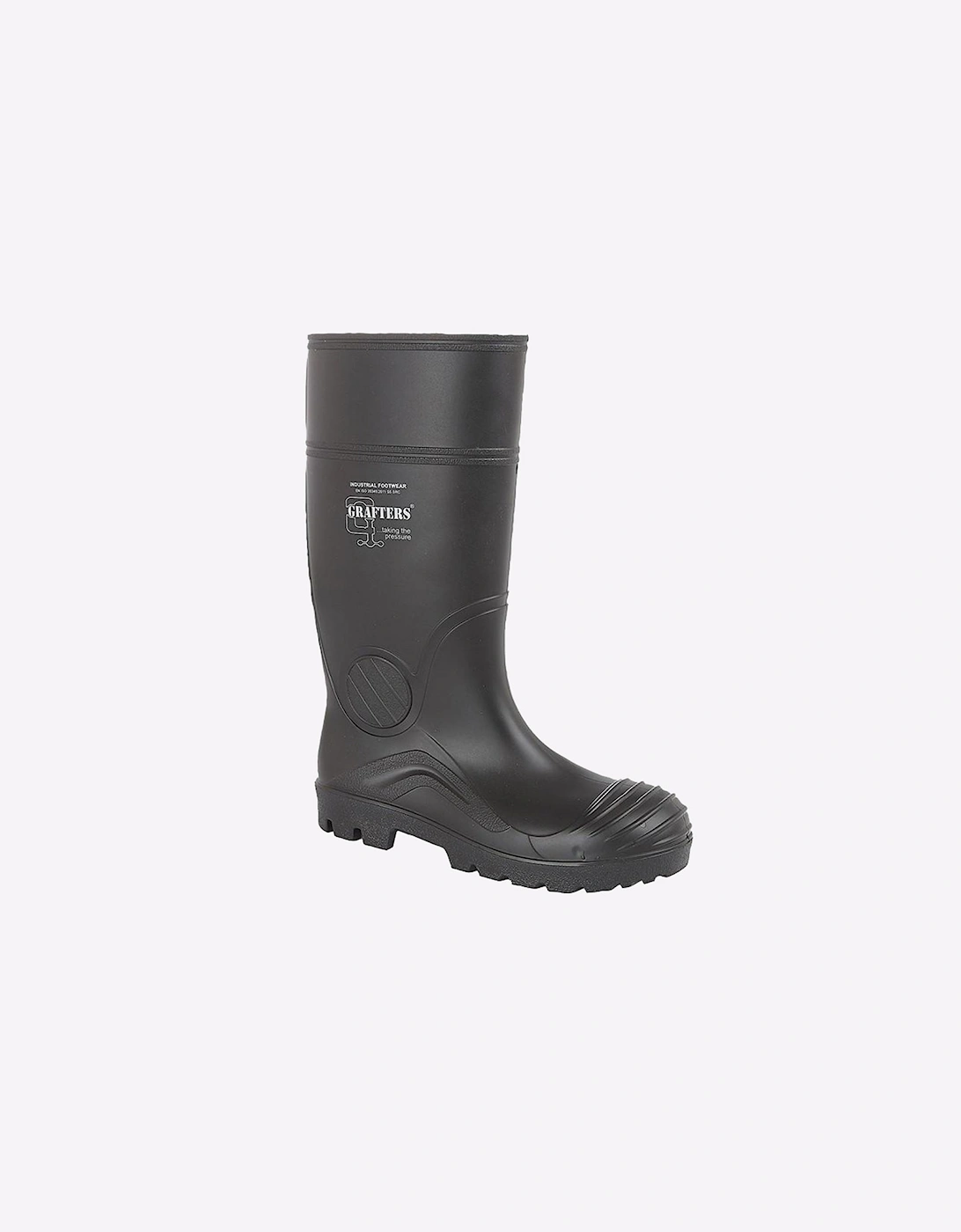 Grafters Lexington Full Length Safety Wellington Boot Mens Black