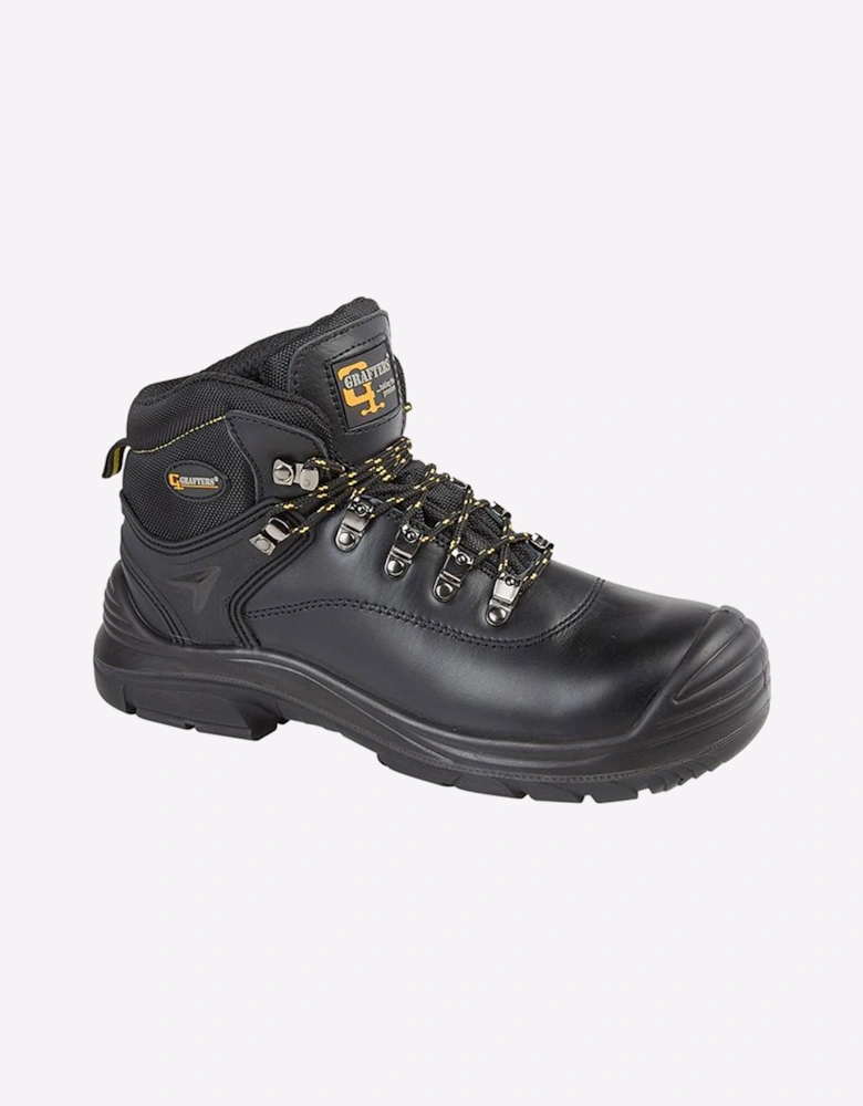 Grafters Fairfield Memory Foam Safety Boots Mens (Extra Wide) Black