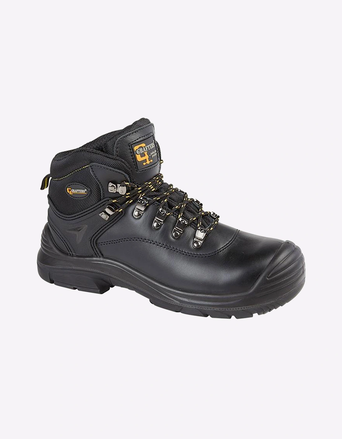 Grafters Fairfield Memory Foam Safety Boots Mens (Extra Wide) Black