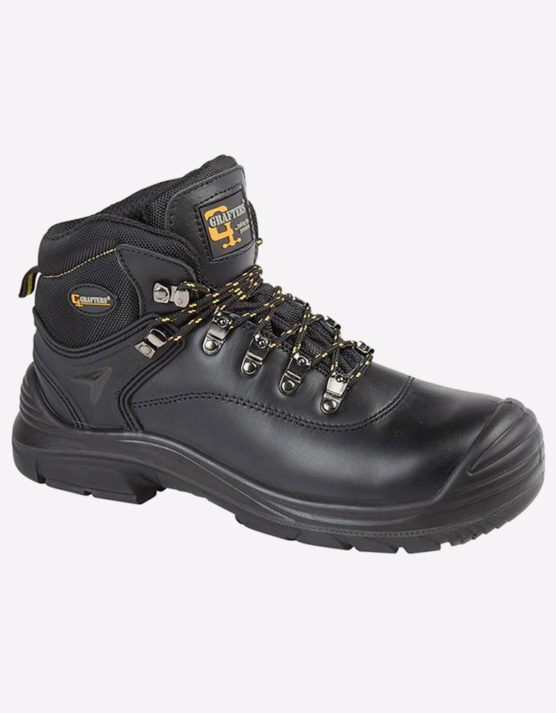 Grafters Fairfield Memory Foam Safety Boots Mens (Extra Wide) Black
