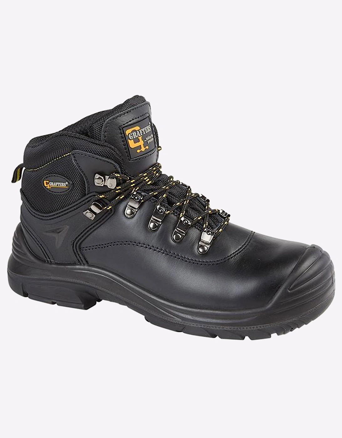 Grafters Fairfield Memory Foam Safety Boots Mens (Extra Wide) Black