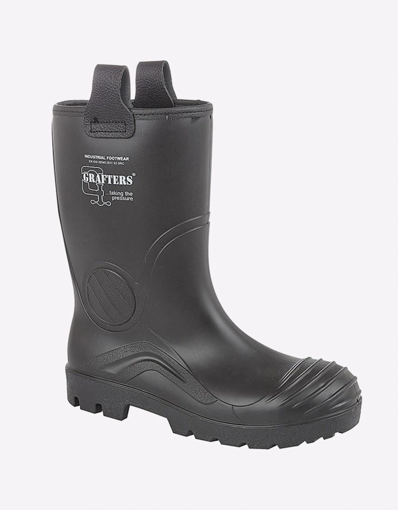 Grafters Antioch Full Safety Waterproof Rigger Boot Black