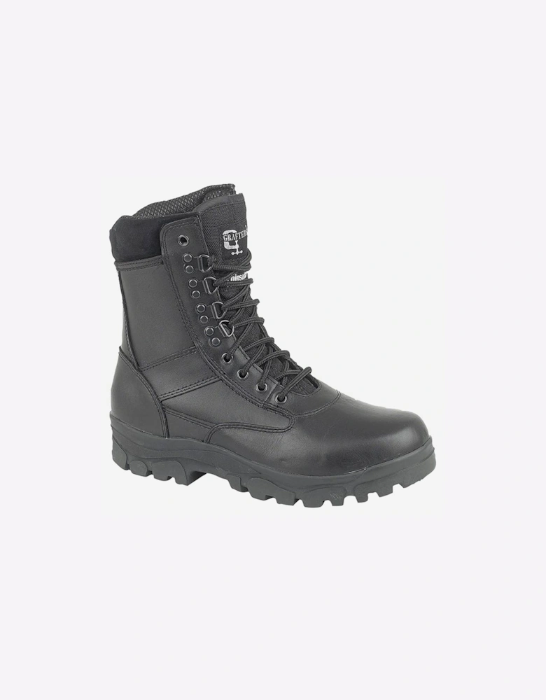 Grafters Top Gun Leather Mens Combat Boots Black