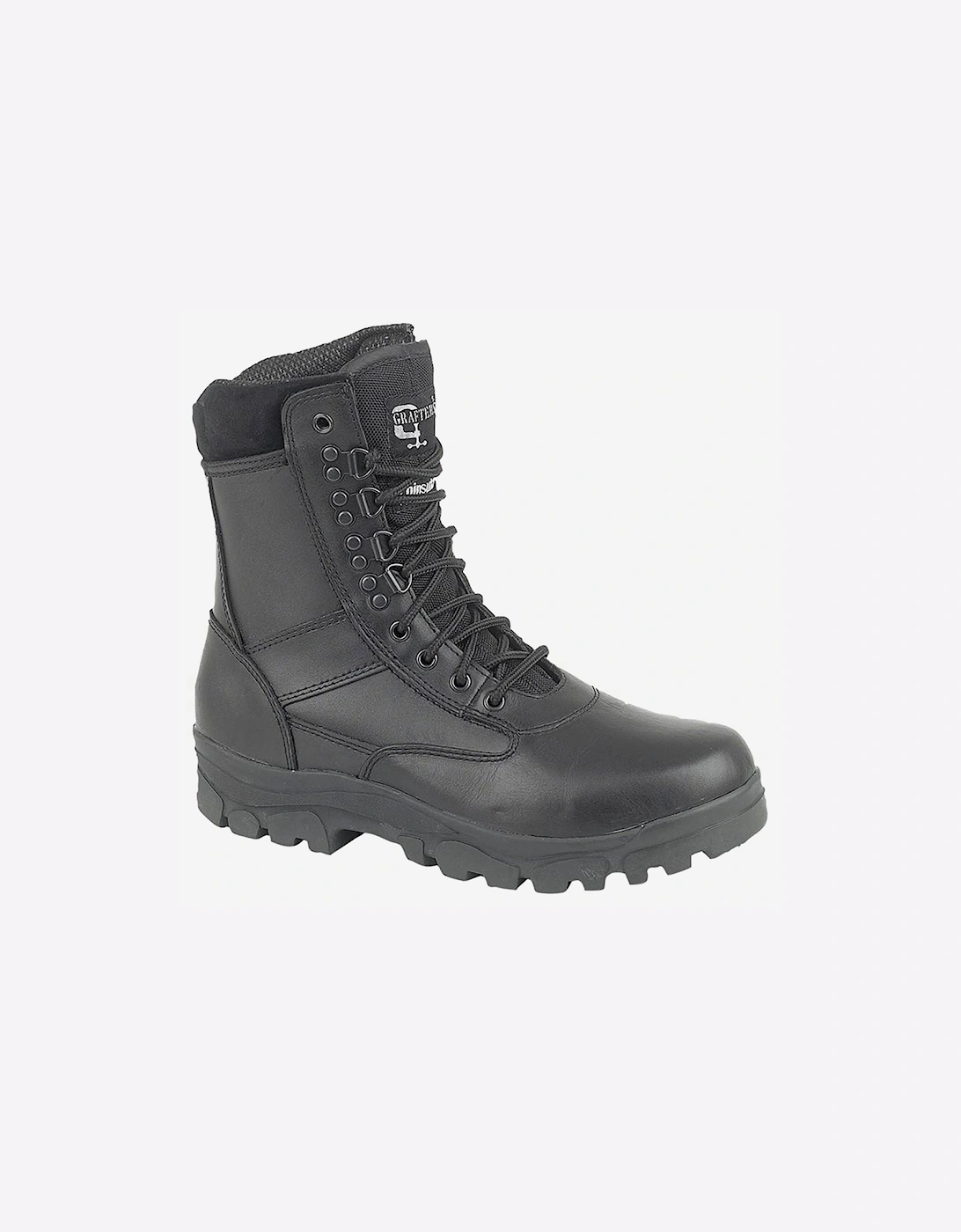 Grafters Top Gun Leather Mens Combat Boots Black