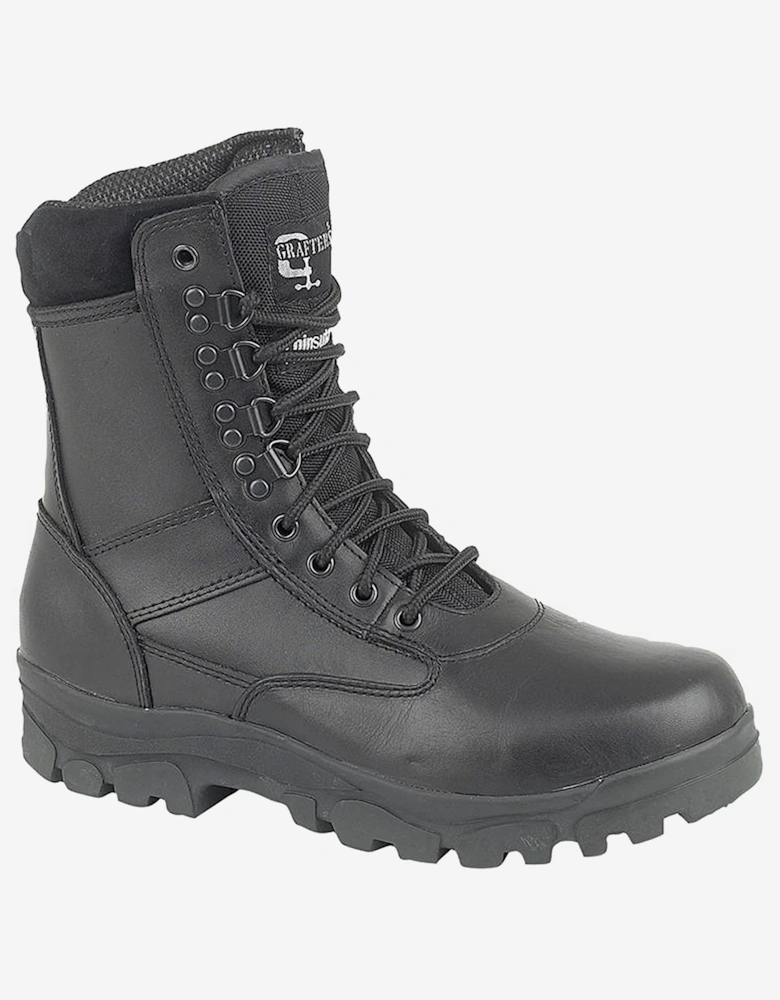 Grafters Top Gun Leather Mens Combat Boots Black