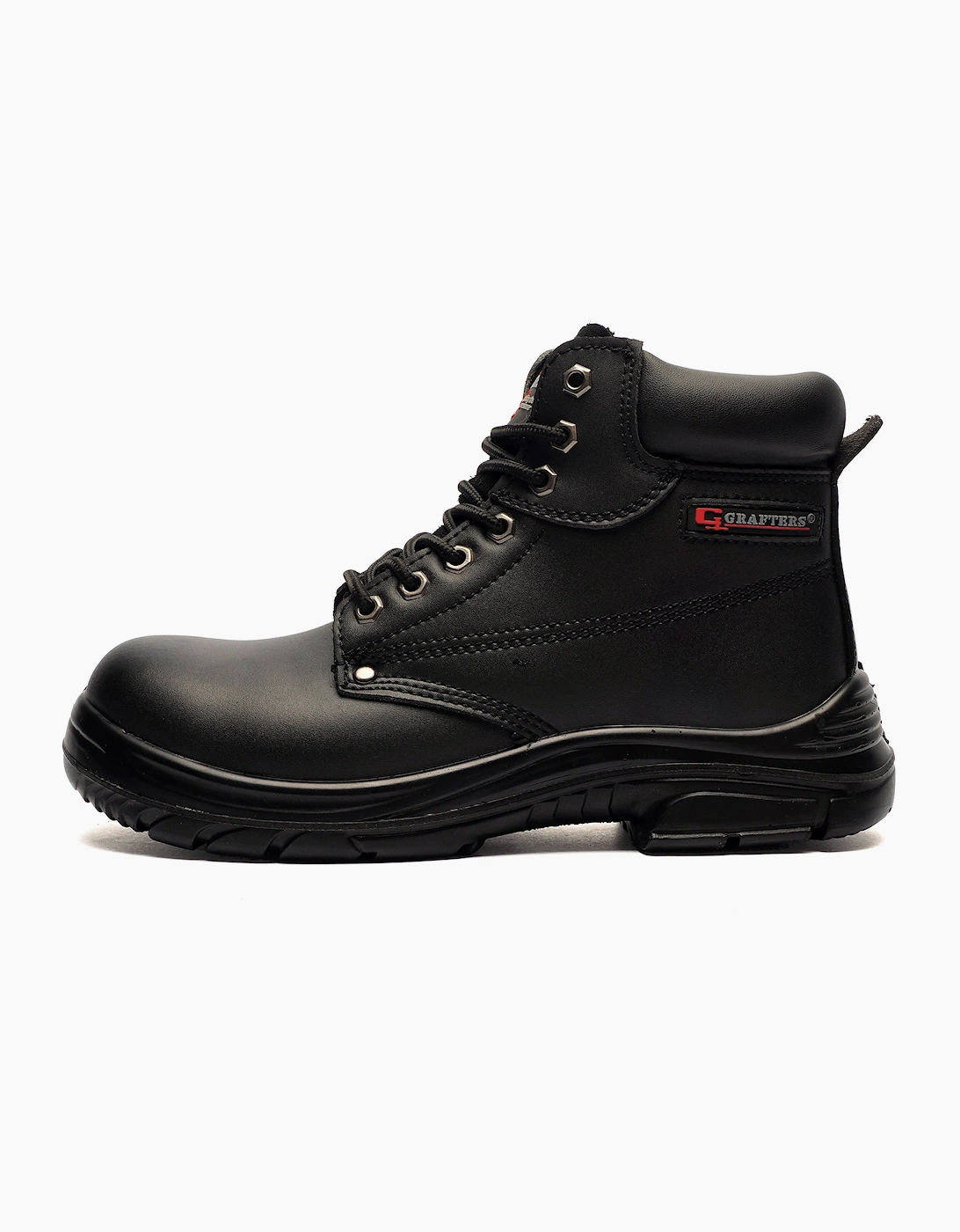 Grafters Compton Safety Boots Mens (Extra Wide Fit) Black