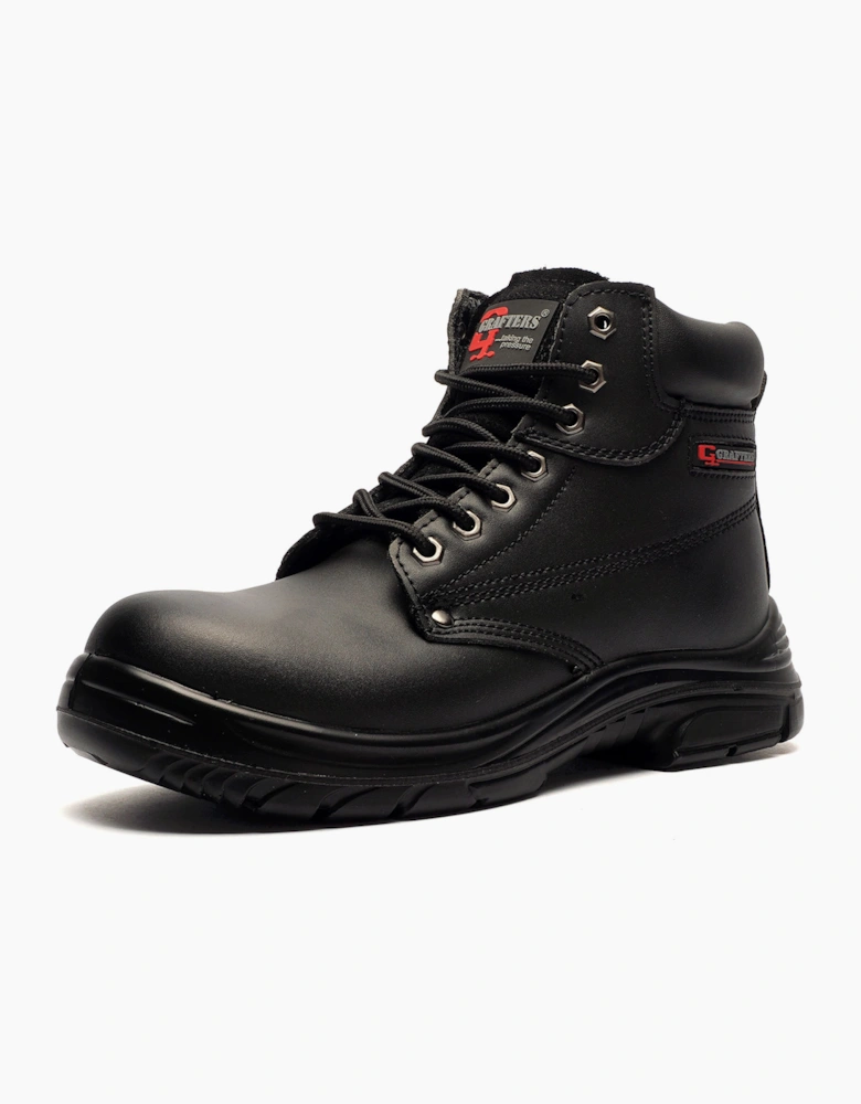 Grafters Compton Safety Boots Mens (Extra Wide Fit) Black