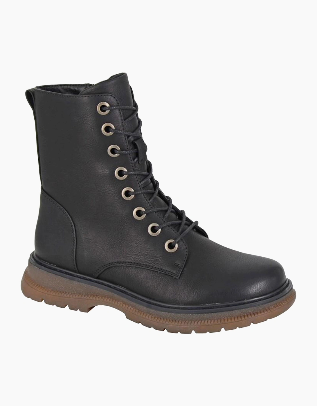 Cipriata Annetta Memory Foam Zip Boot Womens Black Matt