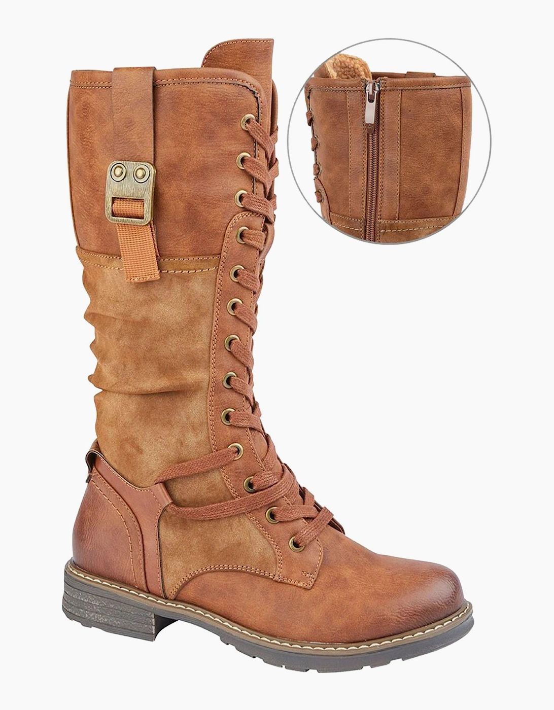Cipriata Gabriela Memory Foam Womens Boots Tan Brush
