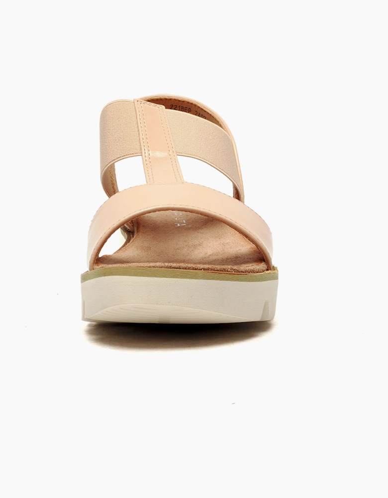 Cipriata Aladina Wedge Sandal Womens Nude Patent
