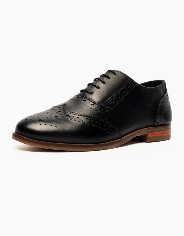 Cipriata Natasha Leather Womens Brogue Shoes Black