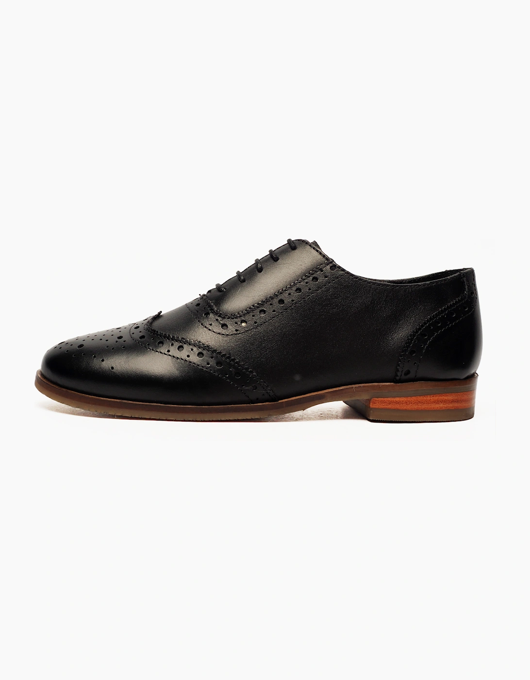Cipriata Natasha Leather Womens Brogue Shoes Black