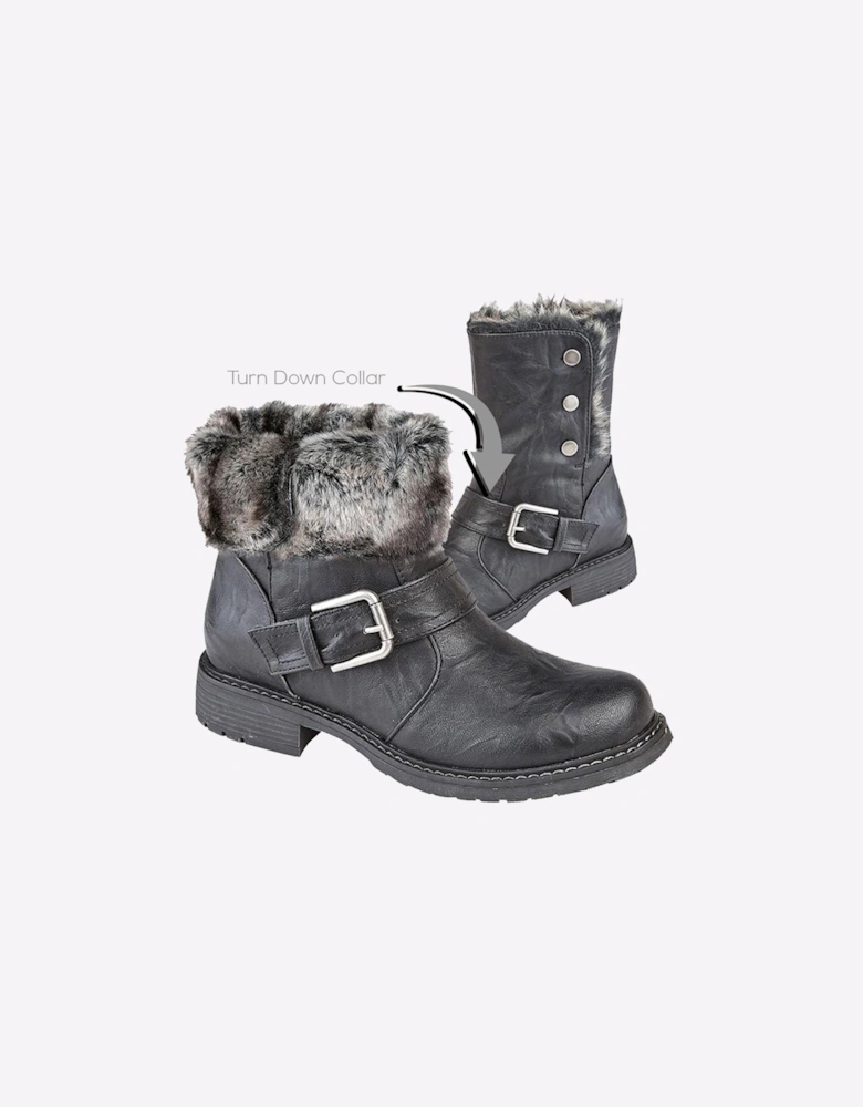 Cipriata Andreana Memory Foam Ankle Boots Womens Black