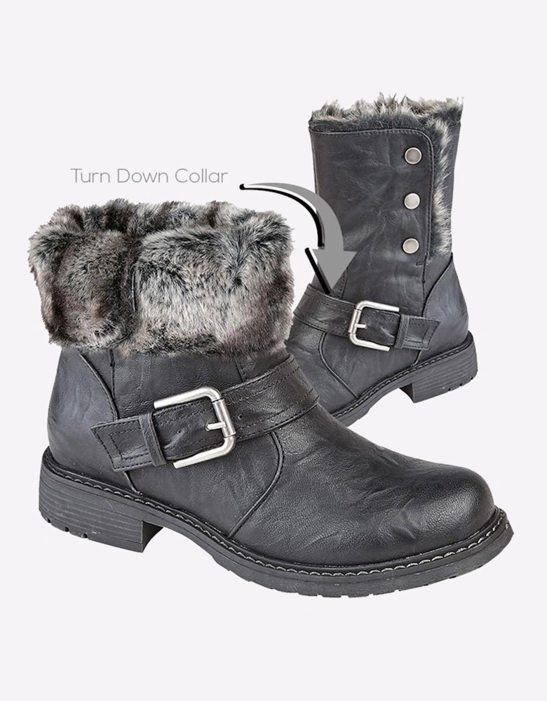 Cipriata Andreana Memory Foam Ankle Boots Womens Black