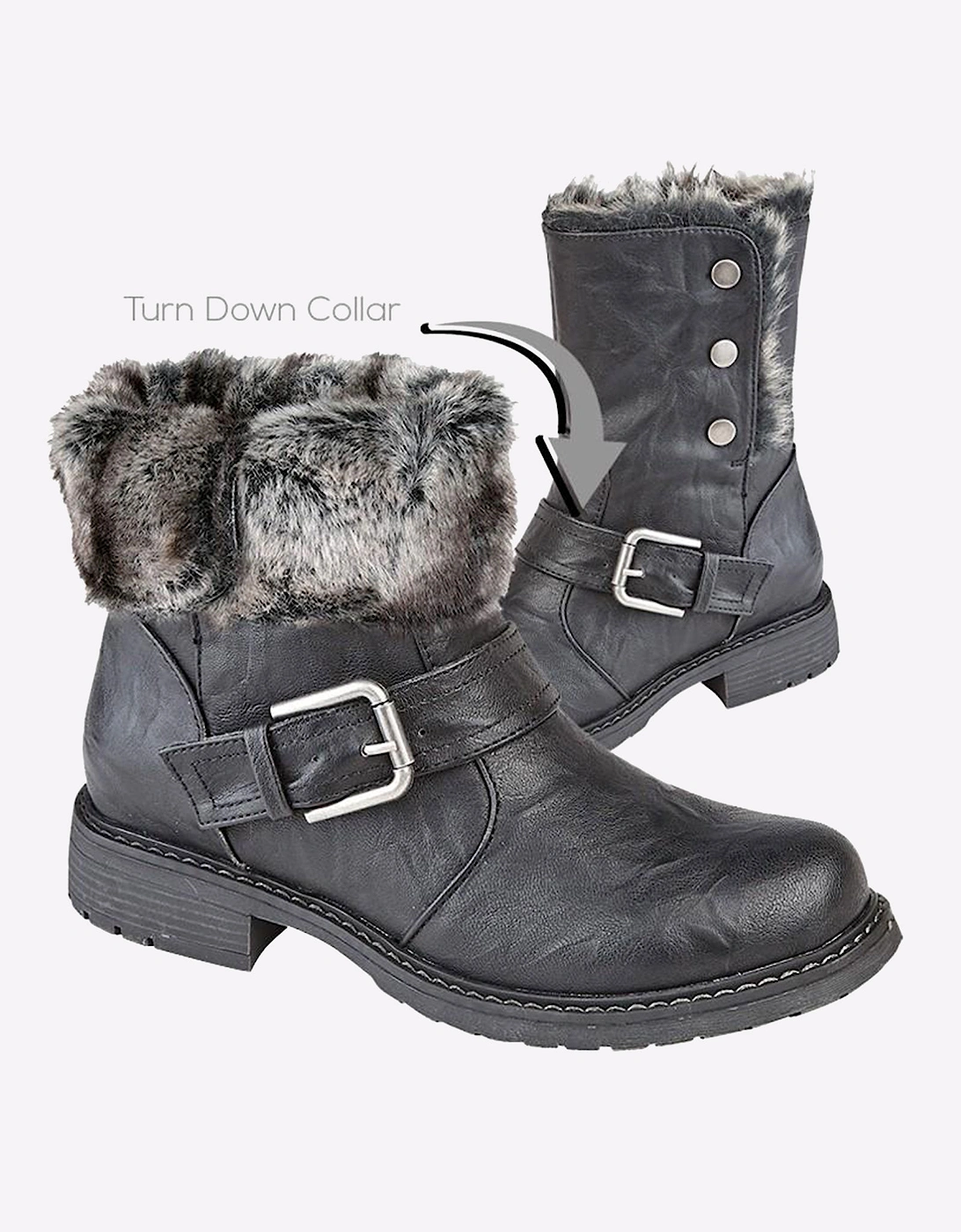 Cipriata Andreana Memory Foam Ankle Boots Womens Black