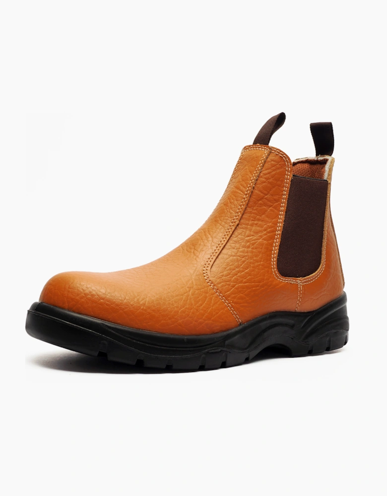 Grafters San Diego Mens Leather Safety Boots Tan