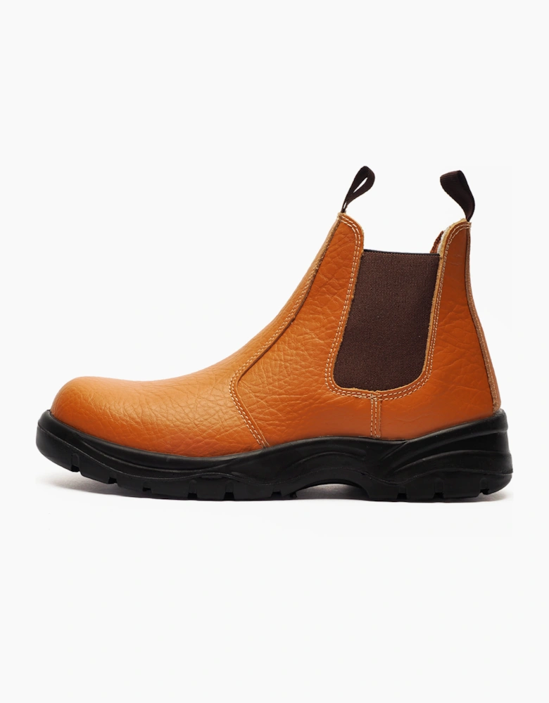 Grafters San Diego Mens Leather Safety Boots Tan