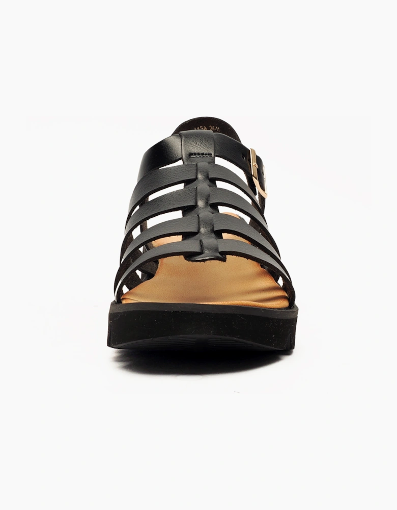 Cipriata Azia Womens Wedge Sandals Black