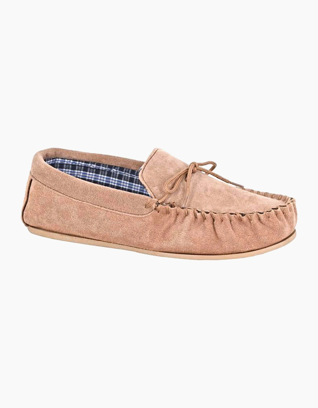Mokkers Bruce Leather Slipper Mens Taupe