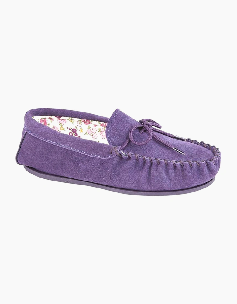 Mokkers Lily Moccasin Slippers Womens Purple