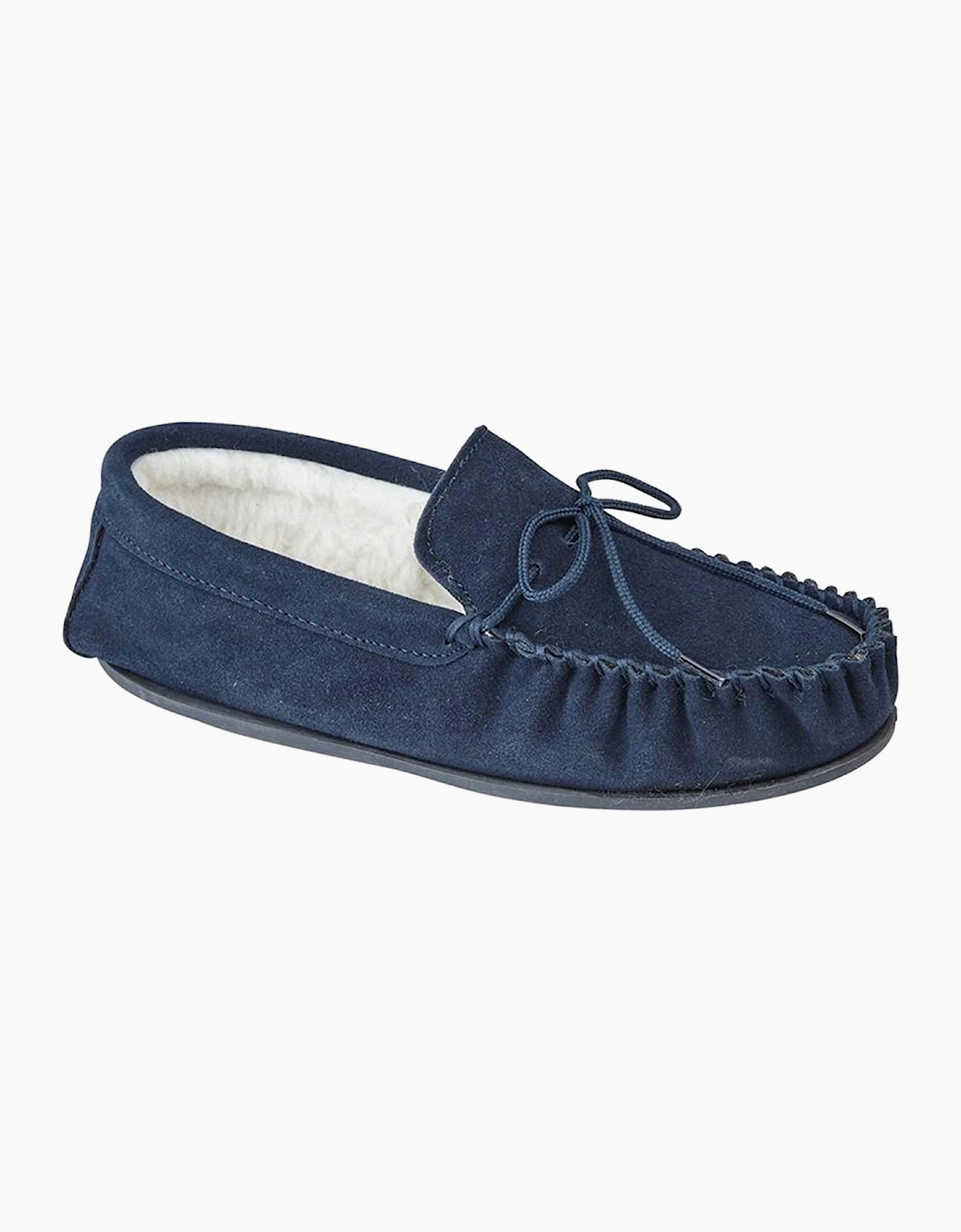 Mokkers Oliver Moccasin Slippers Mens Navy