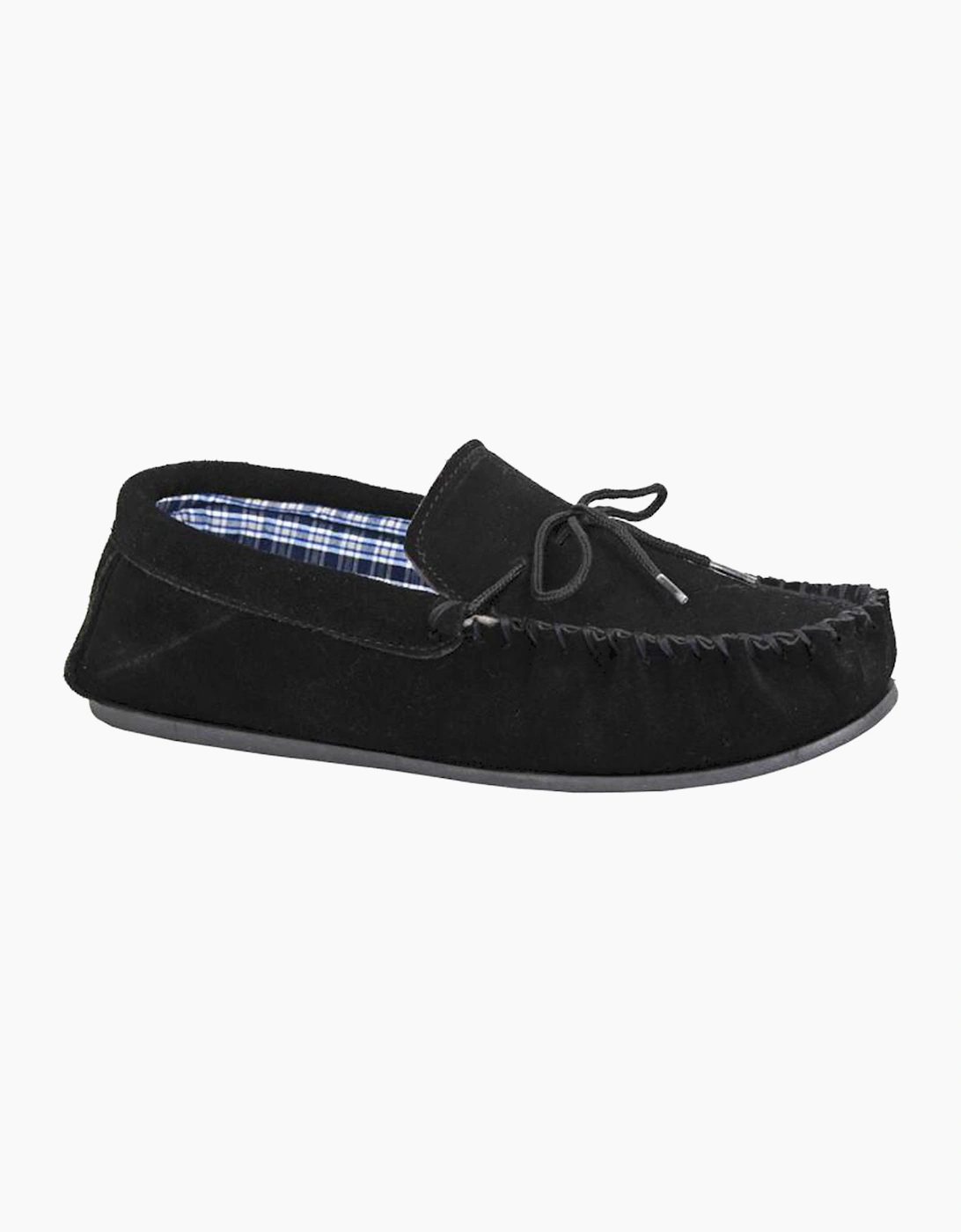Mokkers Bruce Leather Slipper Mens Black