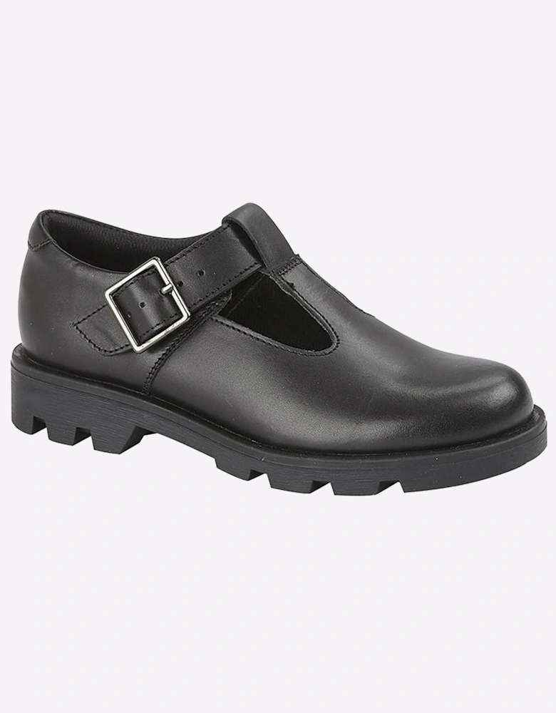 Roamers Grace Memory Foam School Shoes Junior Black