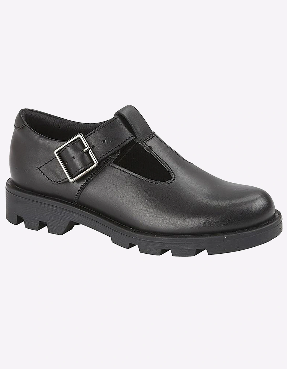 Roamers Grace Memory Foam School Shoes Junior Black